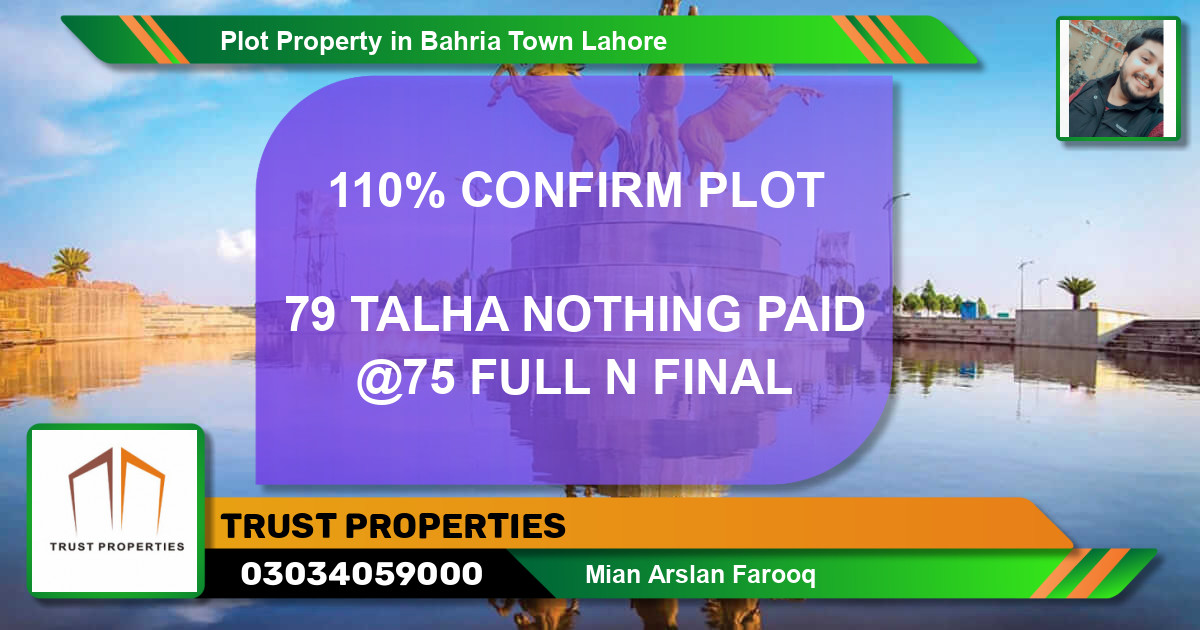Residential Plot for Sale in Bahria Town, Lahore - (BP-40522)