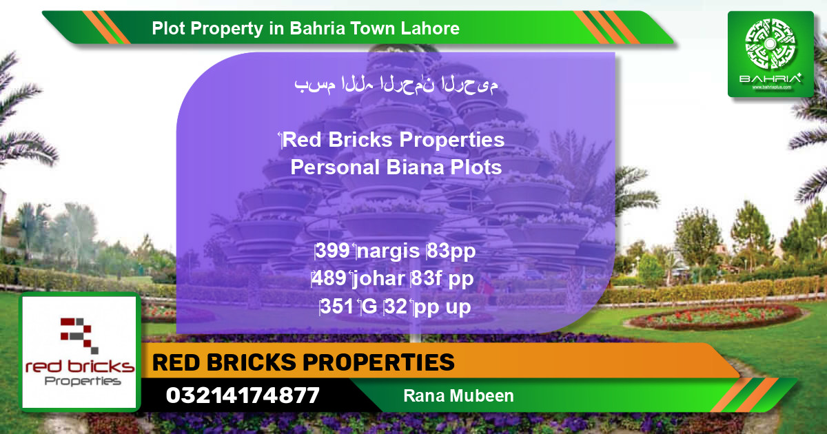 Residential Plot for Sale in Bahria Town, Lahore - (BP-40524)