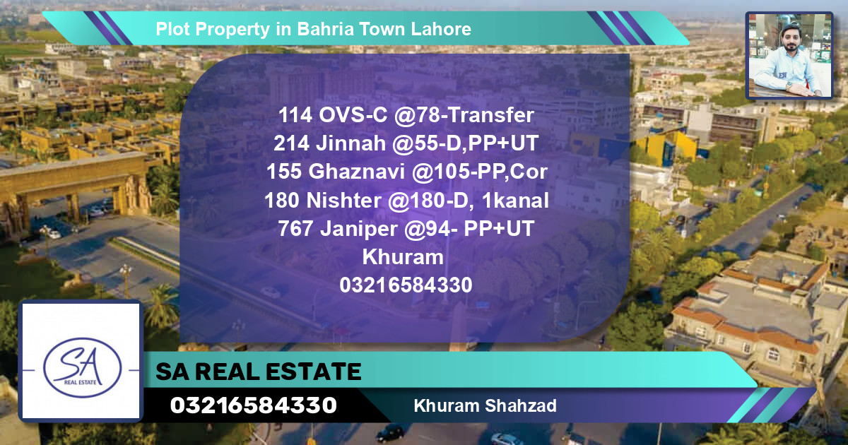 Residential Plot for Sale in Bahria Town, Lahore - (BP-40536)