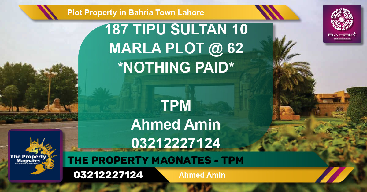 Residential Plot for Sale in Bahria Town, Lahore - (BP-40541)