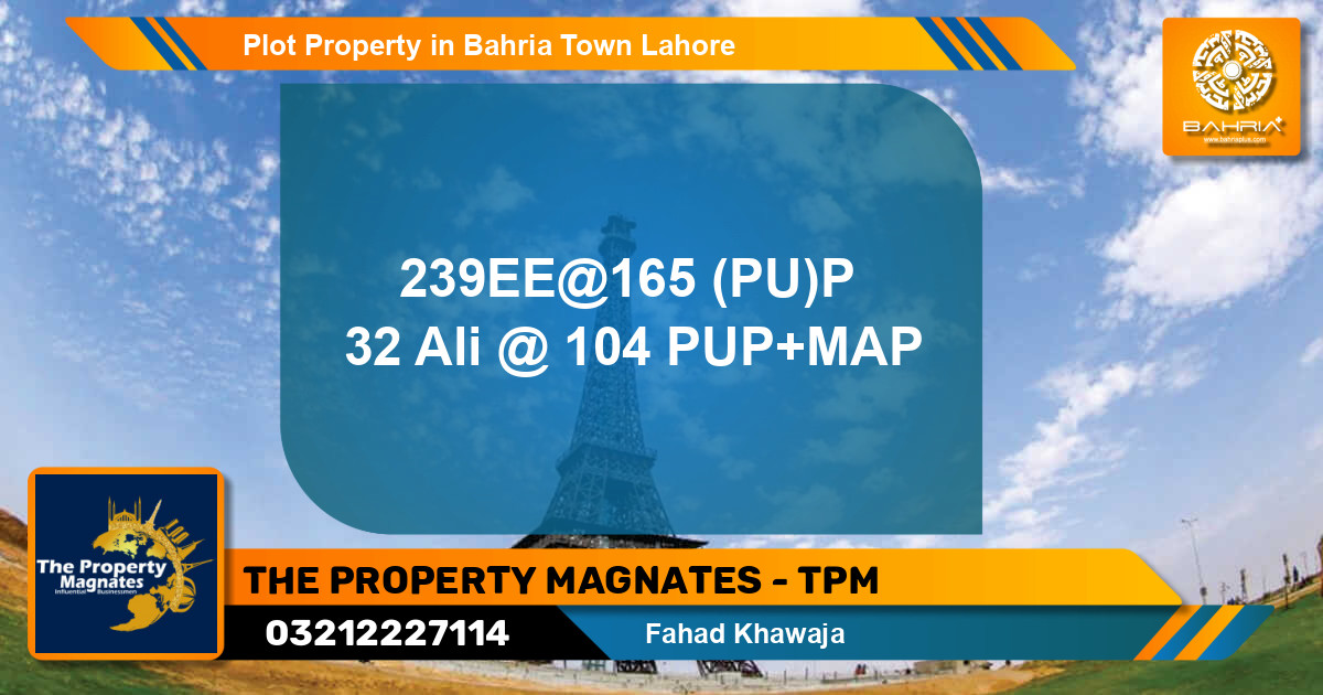Residential Plot for Sale in Bahria Town, Lahore - (BP-40544)