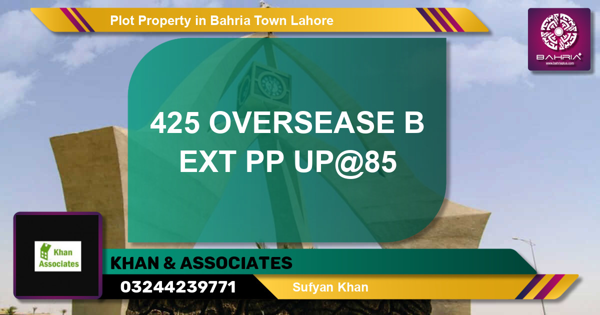 Residential Plot for Sale in Bahria Town, Lahore - (BP-40547)