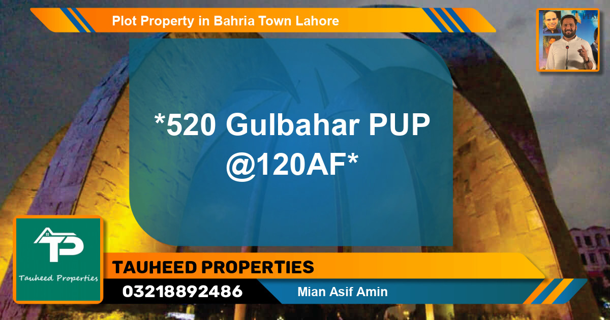 Residential Plot for Sale in Bahria Town, Lahore - (BP-40565)