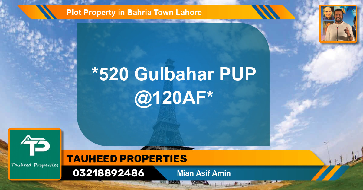 Residential Plot for Sale in Bahria Town, Lahore - (BP-40567)