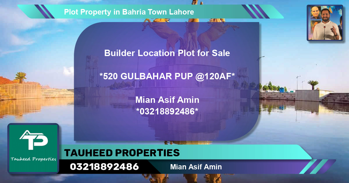 Residential Plot for Sale in Bahria Town, Lahore - (BP-40570)