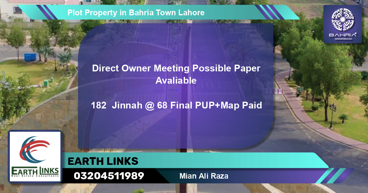 Residential Plot for Sale in Bahria Town, Lahore - (BP-40579)