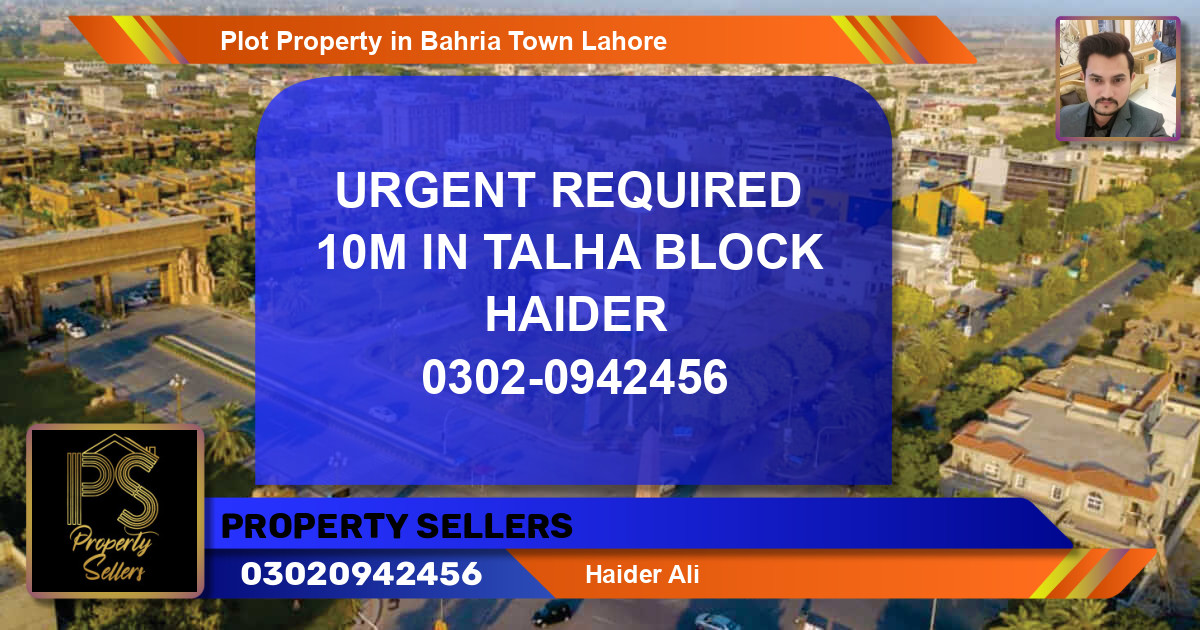 Residential Plot for Sale in Bahria Town, Lahore - (BP-40583)