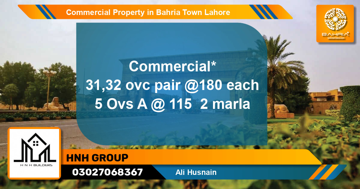 Commercial Property for Sale in Bahria Town, Lahore - (BP-40636)