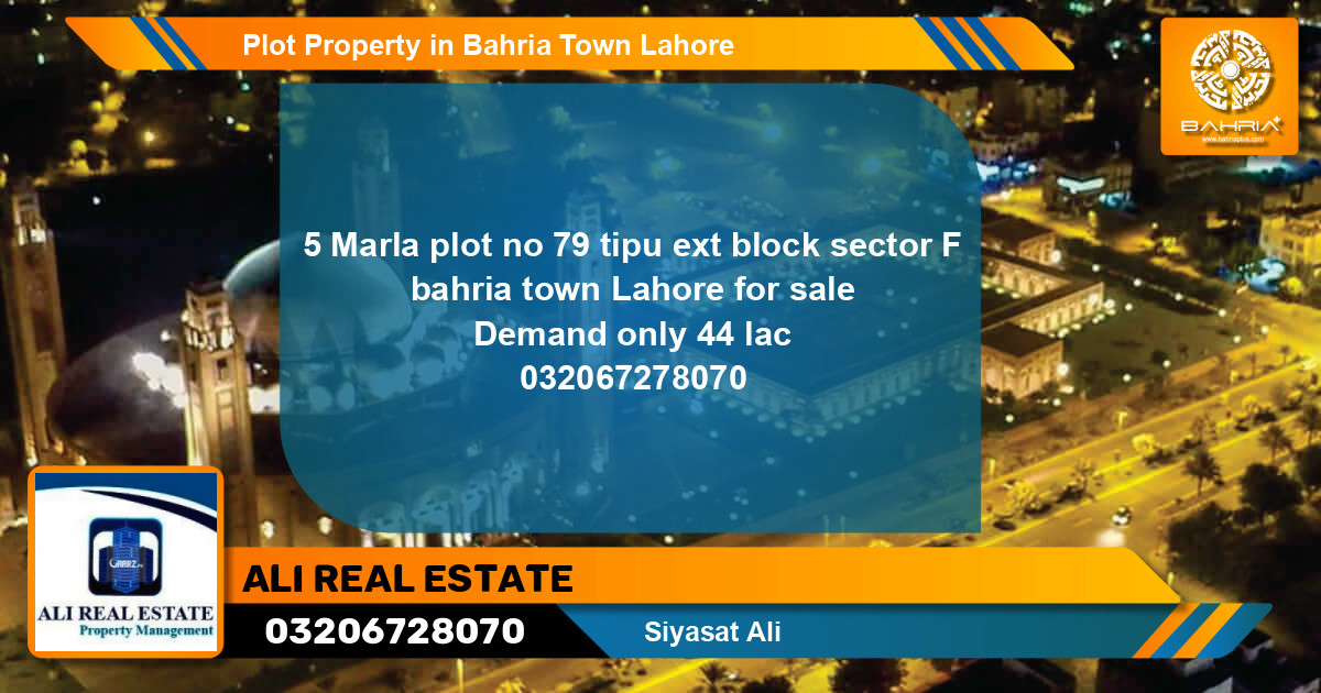 Residential Plot for Sale in Bahria Town, Lahore - (BP-40661)