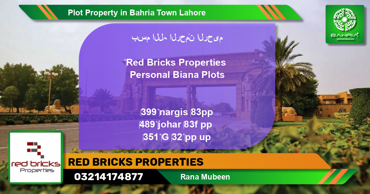 Residential Plot for Sale in Bahria Town, Lahore - (BP-40690)