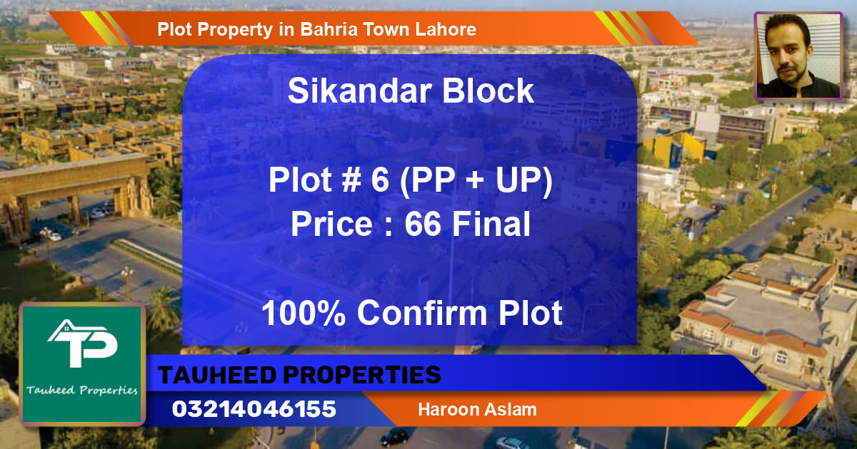 Residential Plot for Sale in Bahria Town, Lahore - (BP-40698)