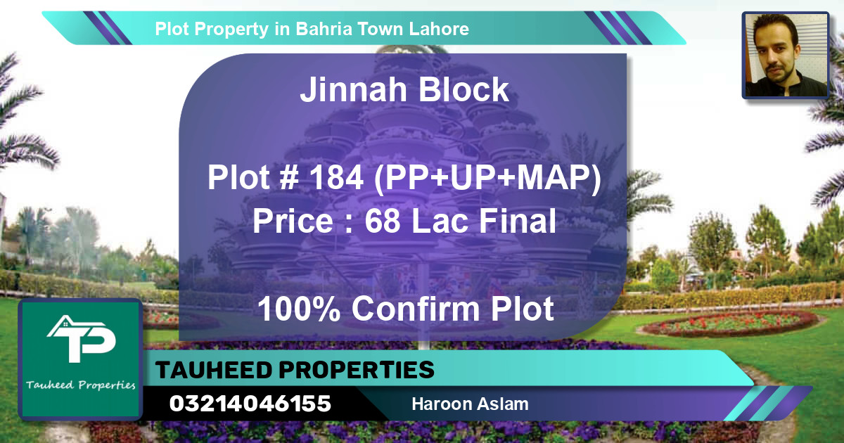Residential Plot for Sale in Bahria Town, Lahore - (BP-40701)