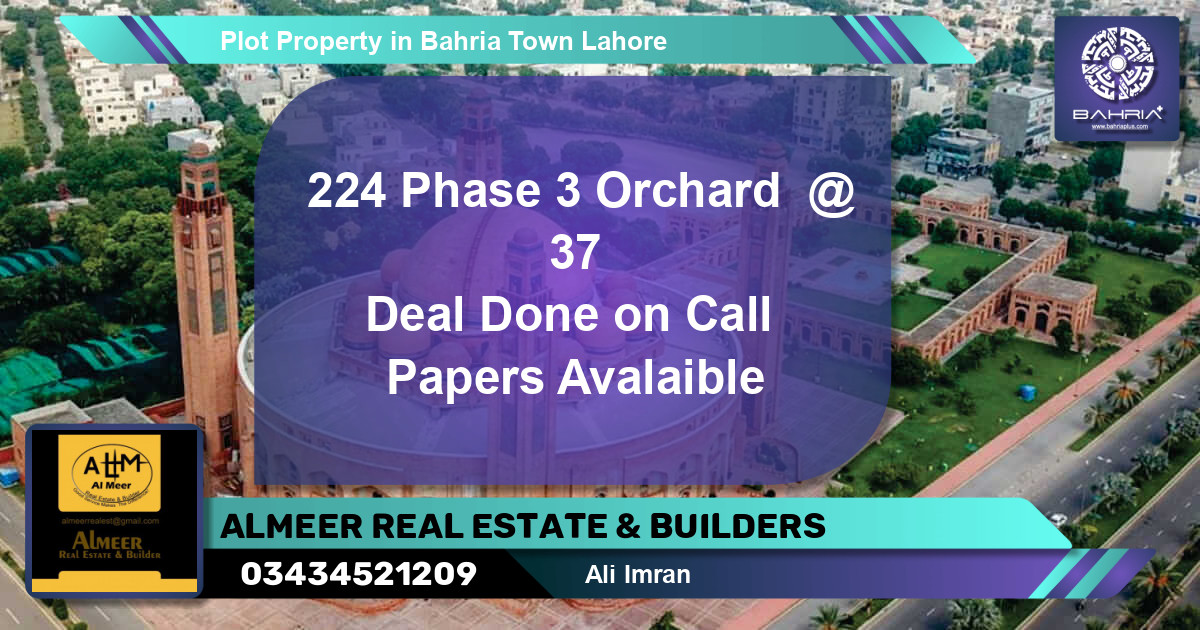 Residential Plot for Sale in Bahria Town, Lahore - (BP-40704)
