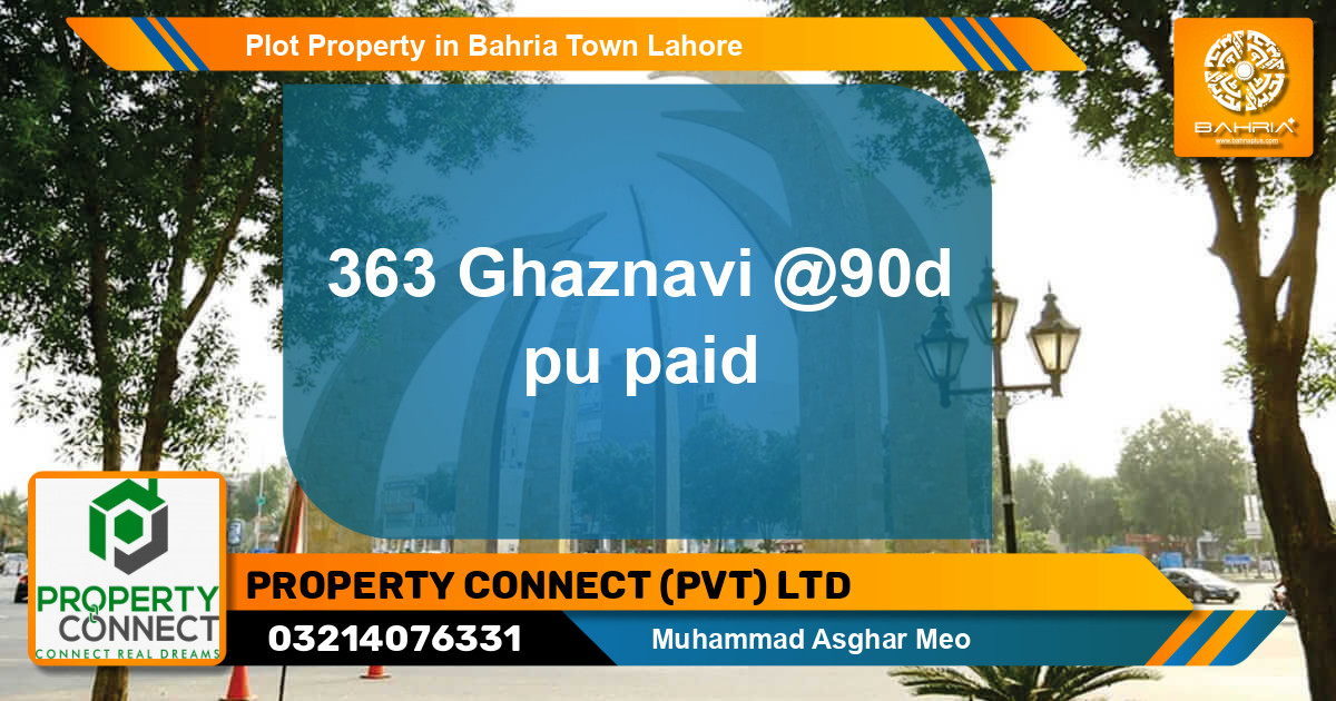 Residential Plot for Sale in Bahria Town, Lahore - (BP-40757)
