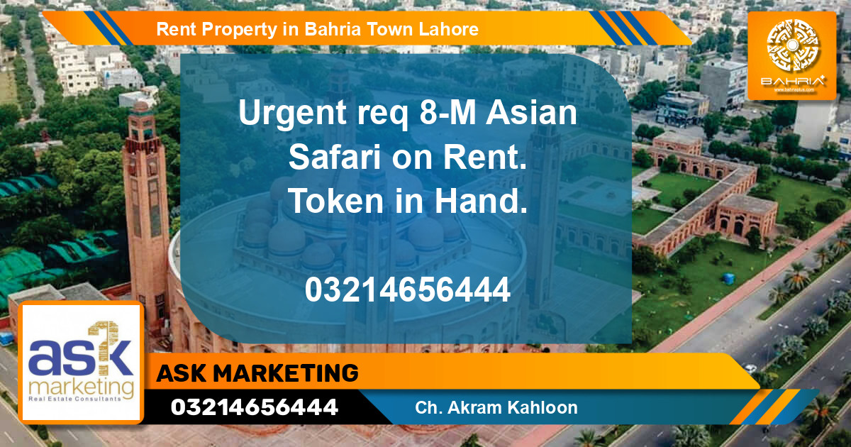 Residential Property for Rent in Bahria Town, Lahore - (BP-40767)