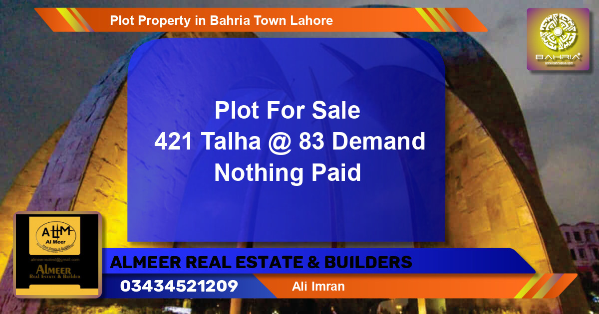 Residential Plot for Sale in Bahria Town, Lahore - (BP-40787)