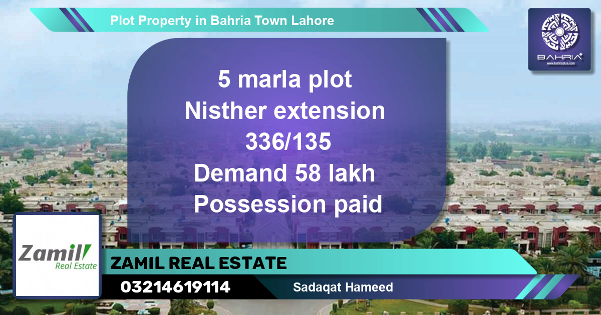 Residential Plot for Sale in Bahria Town, Lahore - (BP-40795)