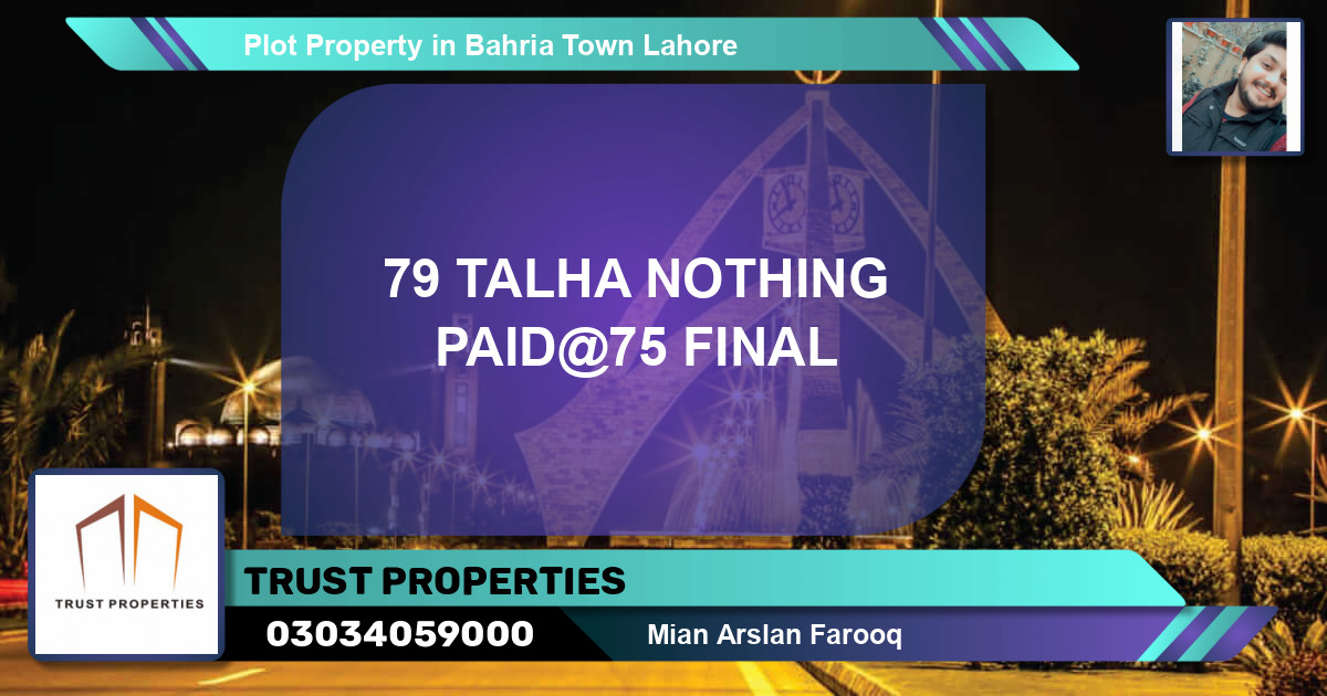 Residential Plot for Sale in Bahria Town, Lahore - (BP-40799)
