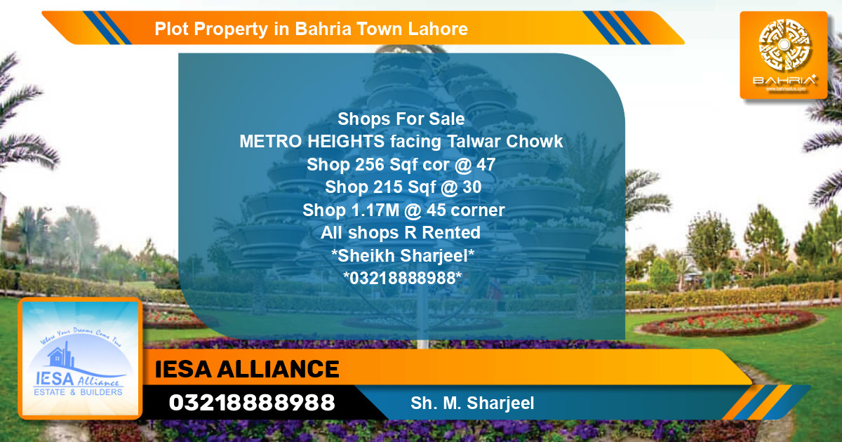 Residential Plot for Sale in Bahria Town, Lahore - (BP-40804)