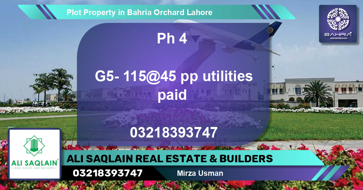 Residential Plot for Sale in Bahria Orchard, Lahore - (BP-4082)