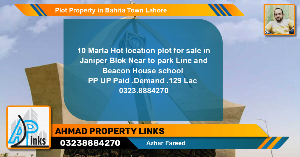 Residential Plot for Sale in Bahria Town, Lahore - (BP-40833)