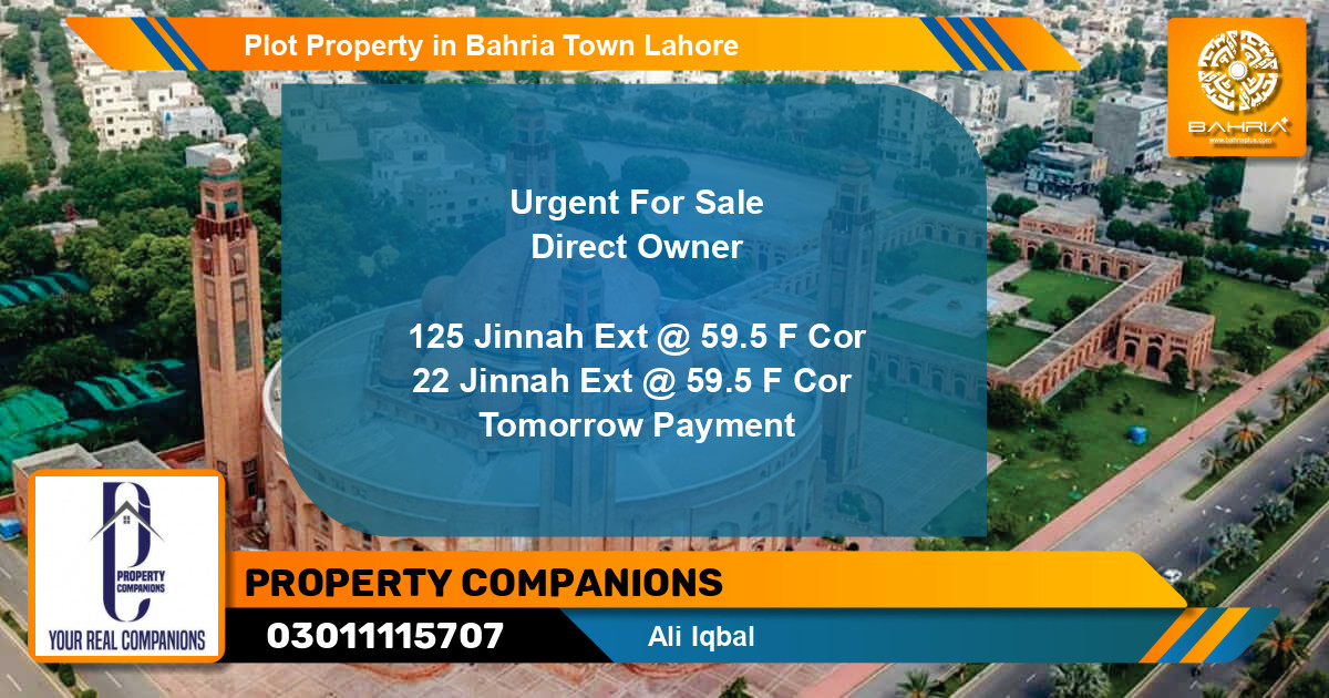 Residential Plot for Sale in Bahria Town, Lahore - (BP-40855)