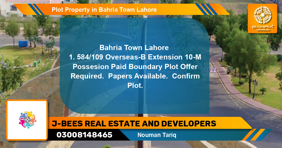 Residential Plot for Sale in Bahria Town, Lahore - (BP-40865)