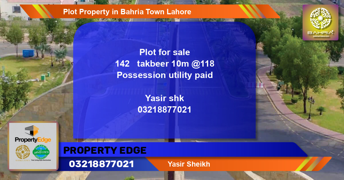 Residential Plot for Sale in Bahria Town, Lahore - (BP-40931)