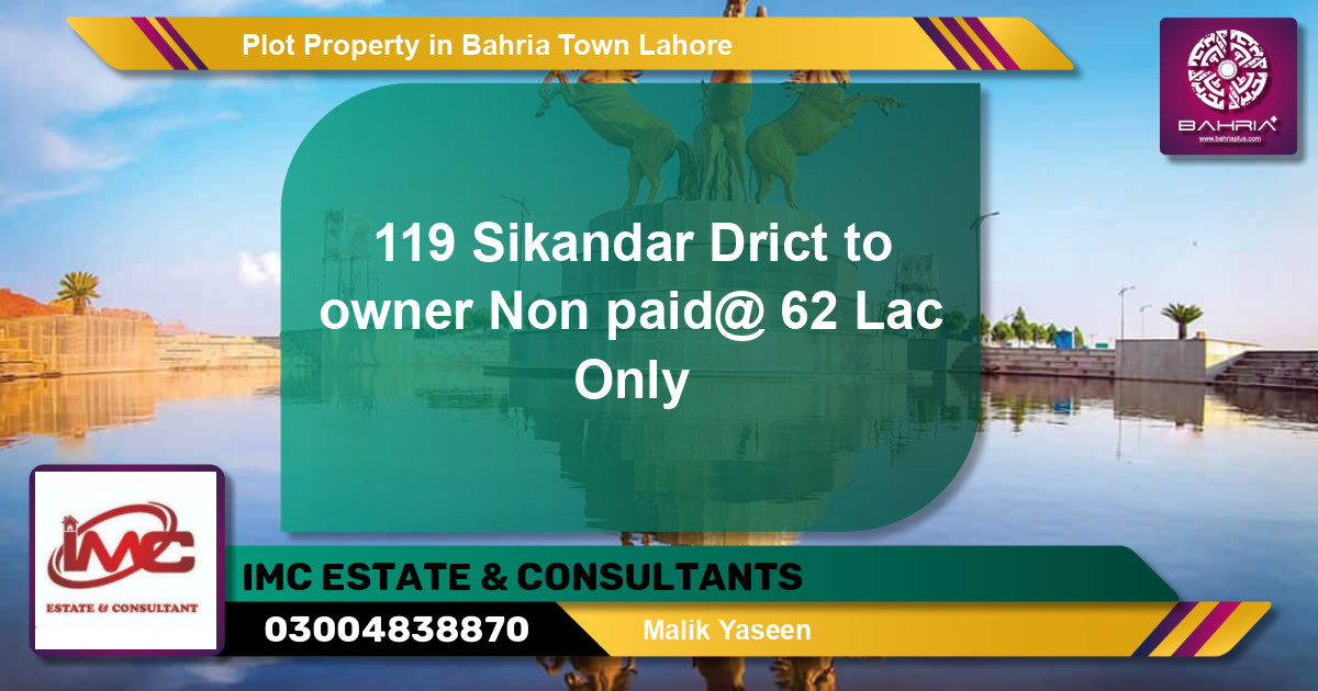 Residential Plot for Sale in Bahria Town, Lahore - (BP-40969)