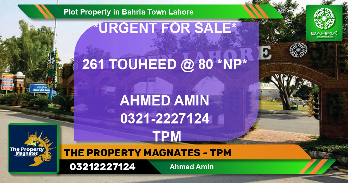 Residential Plot for Sale in Bahria Town, Lahore - (BP-40976)
