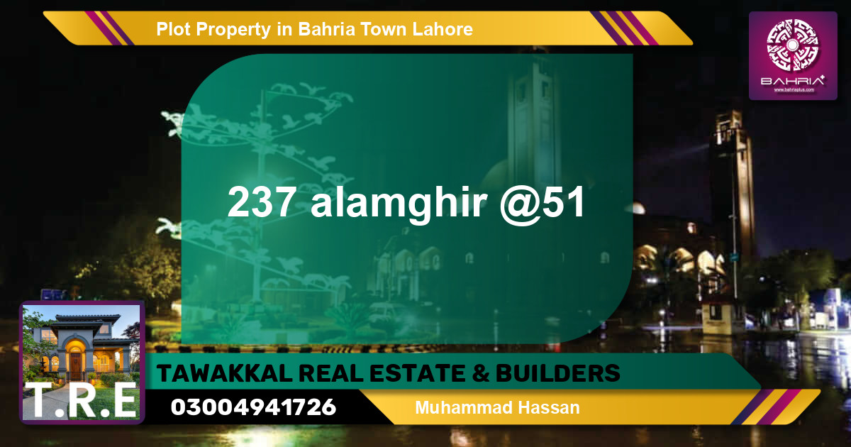 Residential Plot for Sale in Bahria Town, Lahore - (BP-41009)