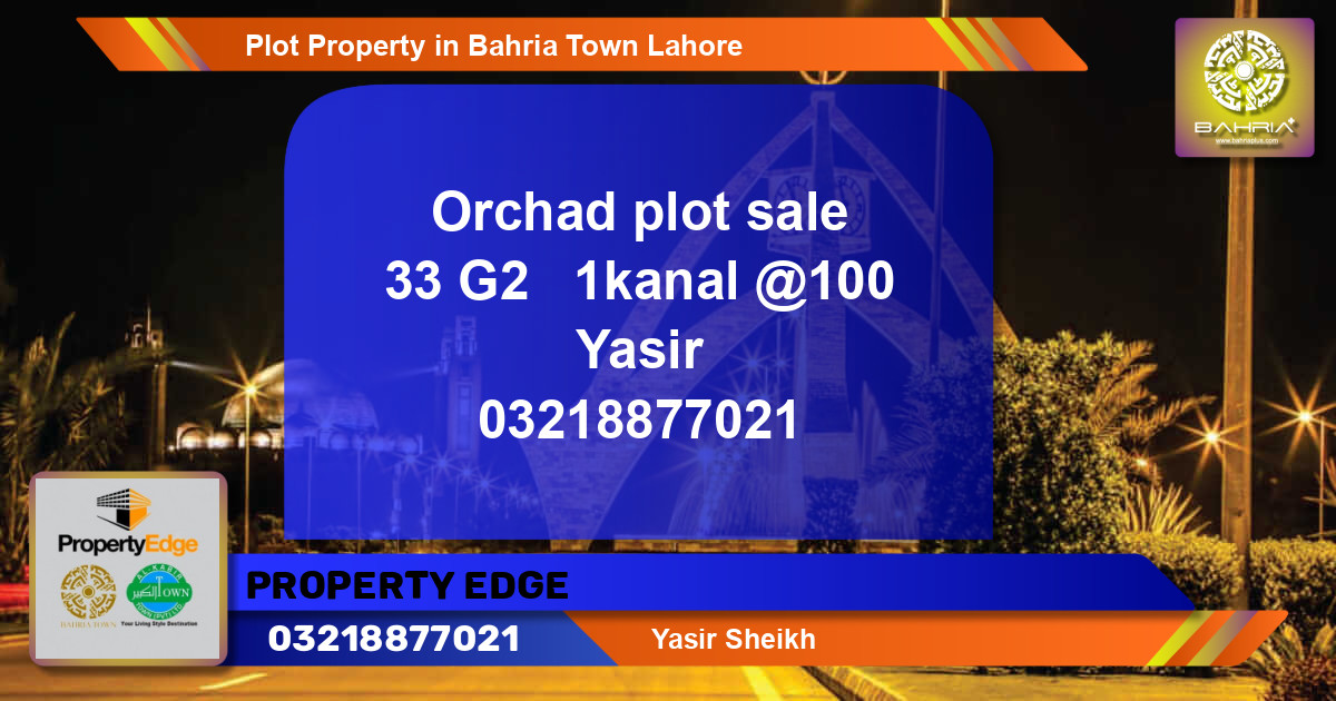 Residential Plot for Sale in Bahria Town, Lahore - (BP-41028)