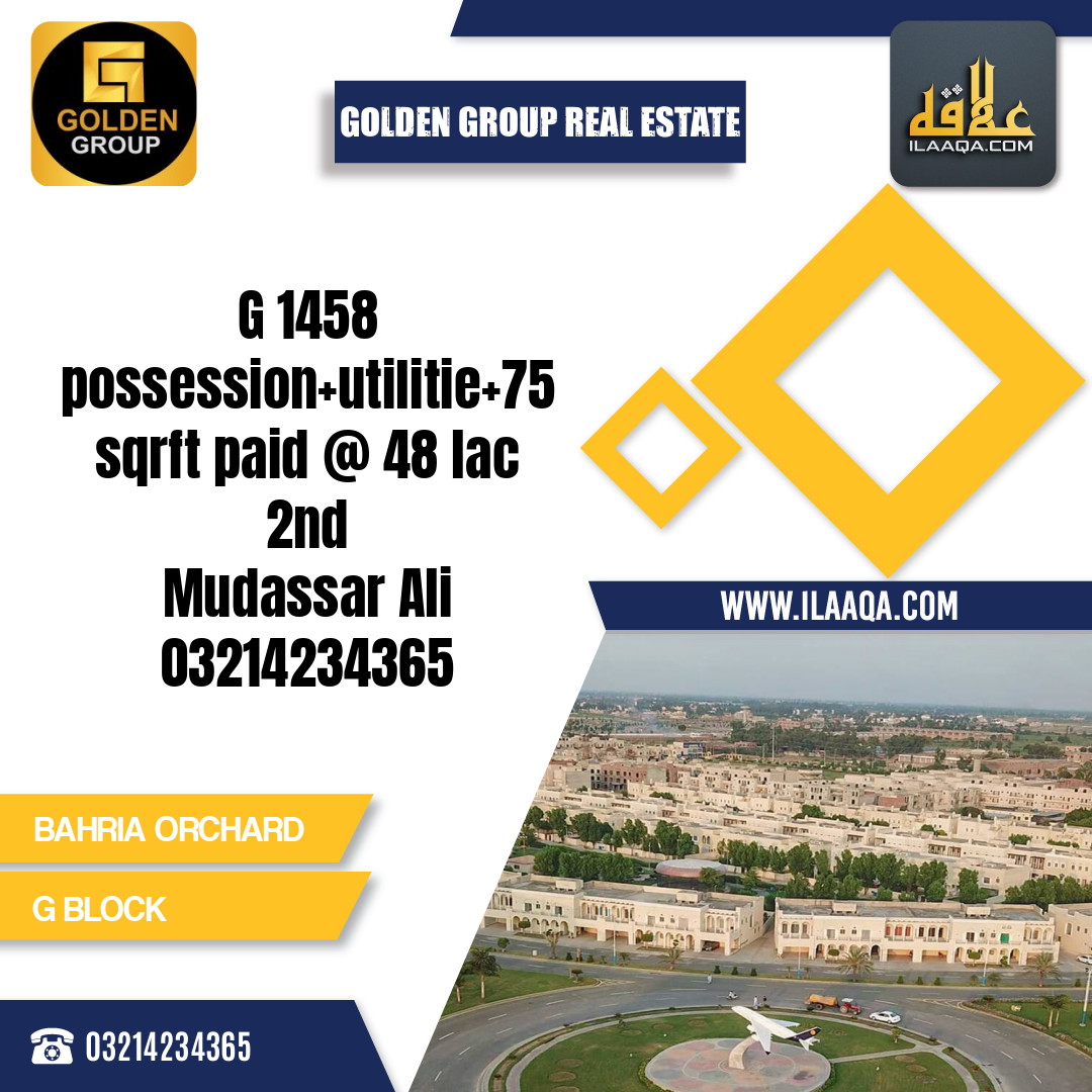 5 Marla Residential Plot for Sale in Phase 2 - G Block -  Bahria Orchard, Lahore - (BP-410895)