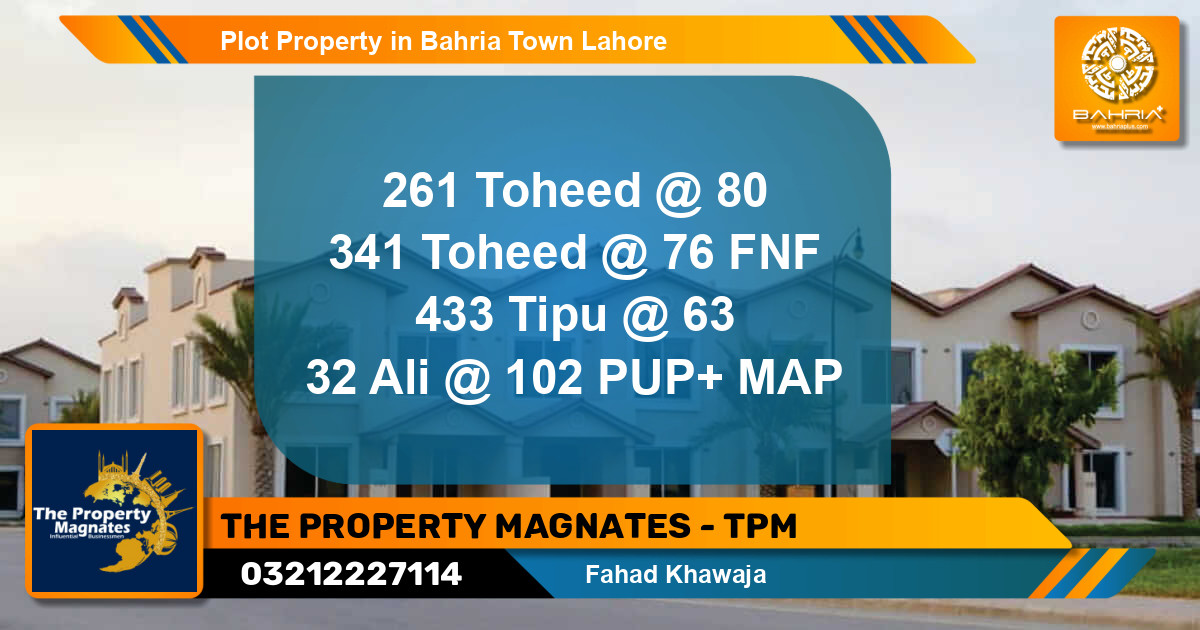 Residential Plot for Sale in Bahria Town, Lahore - (BP-41106)