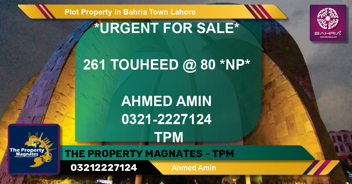 Residential Plot for Sale in Bahria Town, Lahore - (BP-41151)