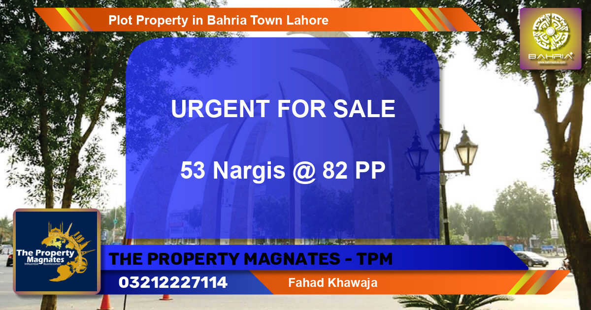 Residential Plot for Sale in Bahria Town, Lahore - (BP-41164)