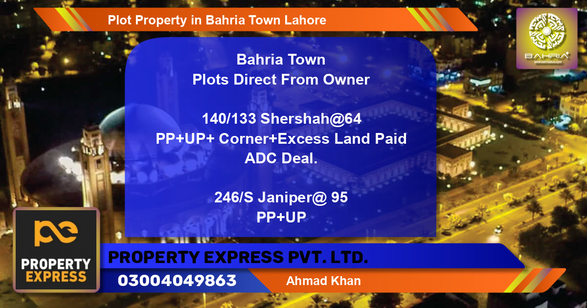 Residential Plot for Sale in Bahria Town, Lahore - (BP-41169)