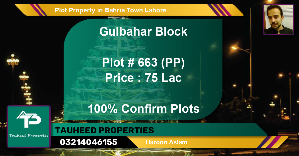 Residential Plot for Sale in Bahria Town, Lahore - (BP-41175)