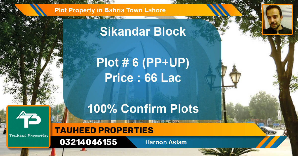 Residential Plot for Sale in Bahria Town, Lahore - (BP-41179)