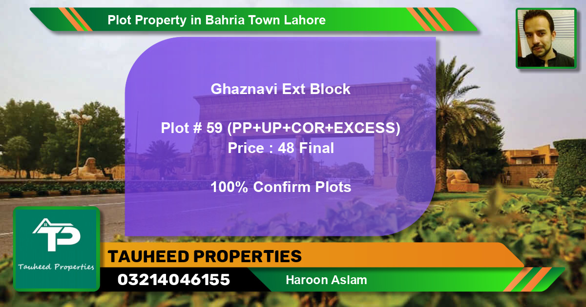 Residential Plot for Sale in Bahria Town, Lahore - (BP-41183)