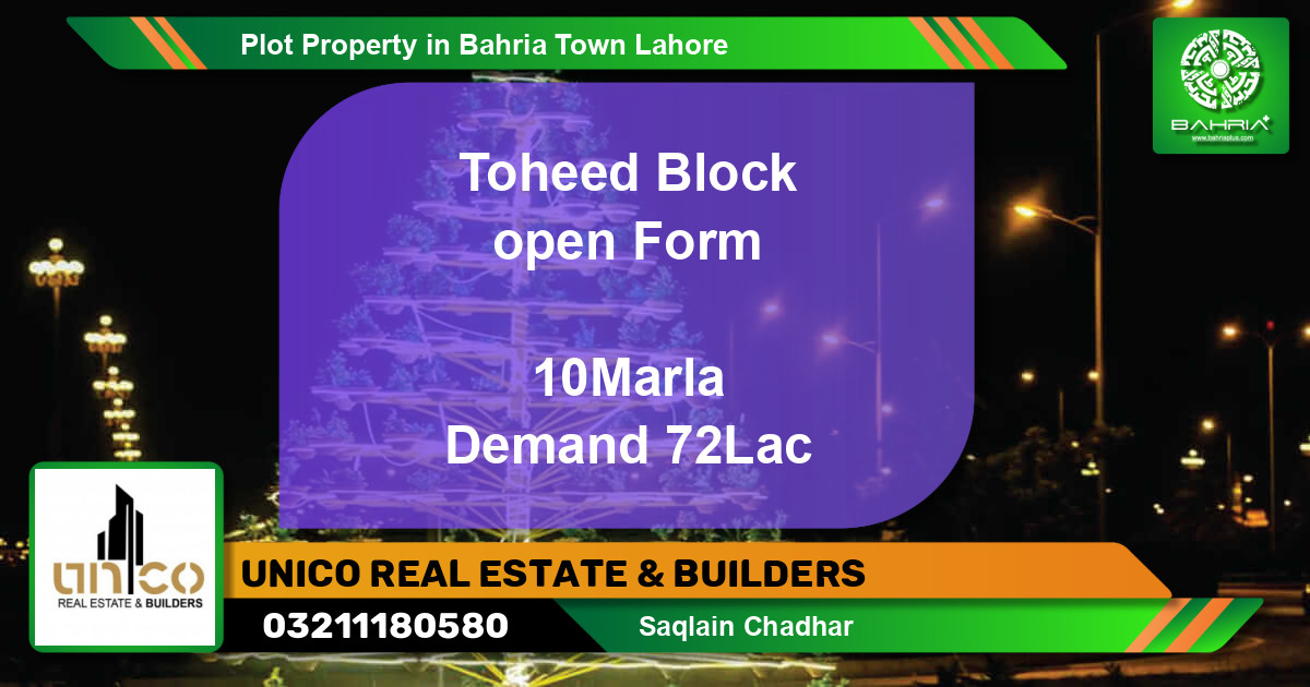 Residential Plot for Sale in Bahria Town, Lahore - (BP-41201)