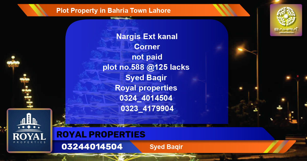 Residential Plot for Sale in Bahria Town, Lahore - (BP-41252)
