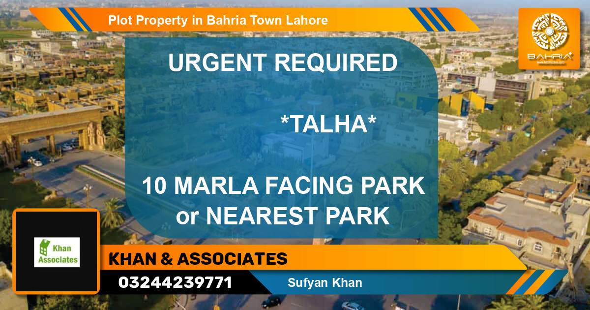 Residential Plot for Sale in Bahria Town, Lahore - (BP-41292)