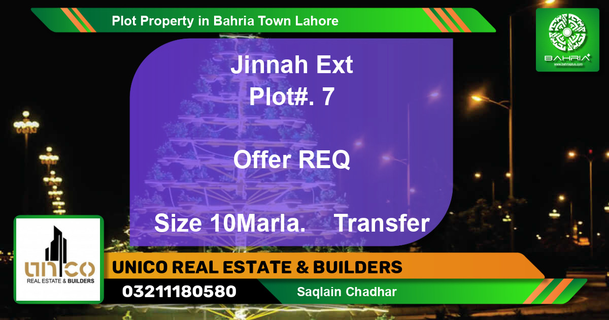 Residential Plot for Sale in Bahria Town, Lahore - (BP-41423)