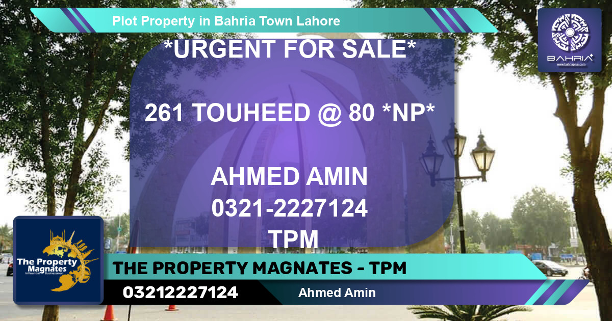 Residential Plot for Sale in Bahria Town, Lahore - (BP-41438)