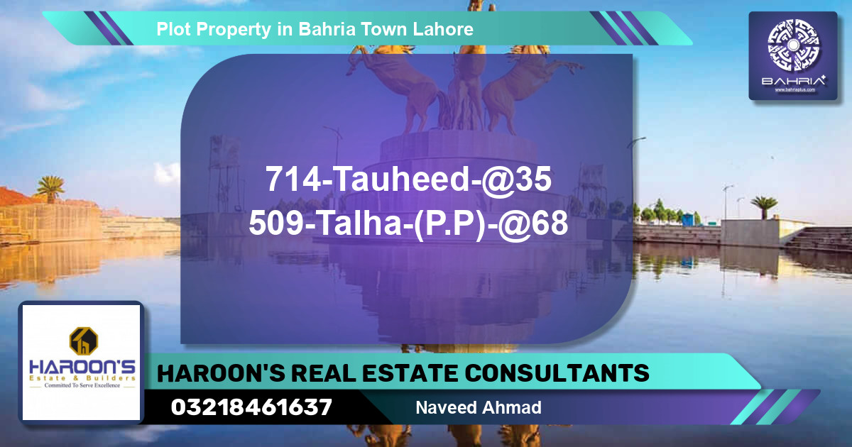 Residential Plot for Sale in Bahria Town, Lahore - (BP-41496)