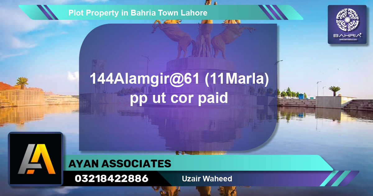 Residential Plot for Sale in Bahria Town, Lahore - (BP-41563)