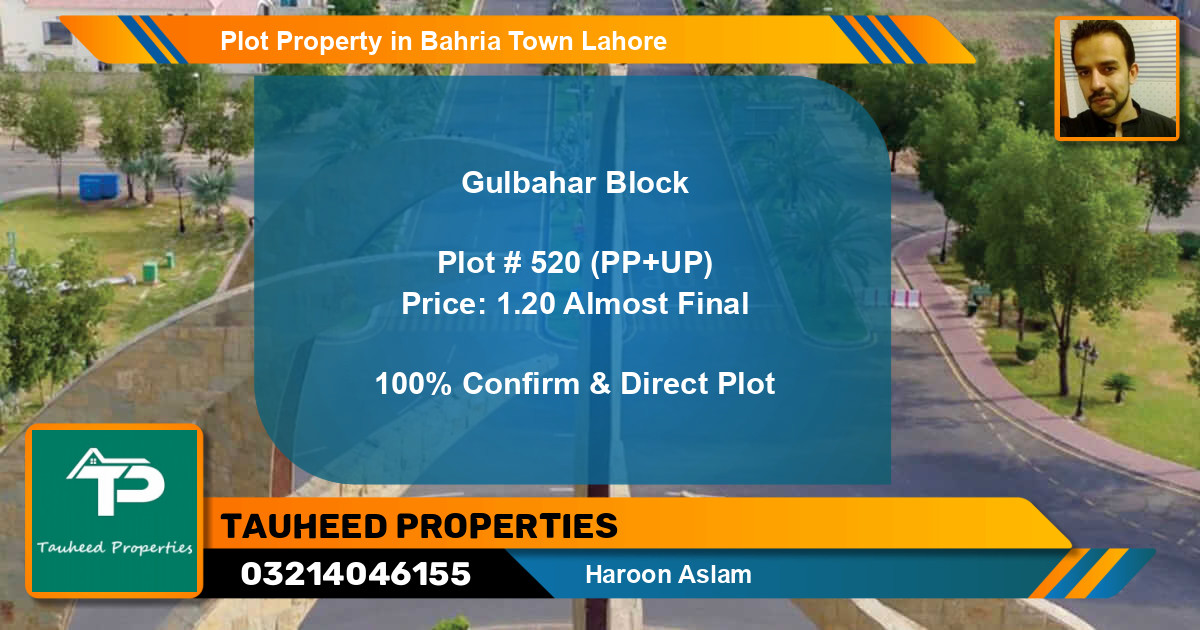 Residential Plot for Sale in Bahria Town, Lahore - (BP-41569)