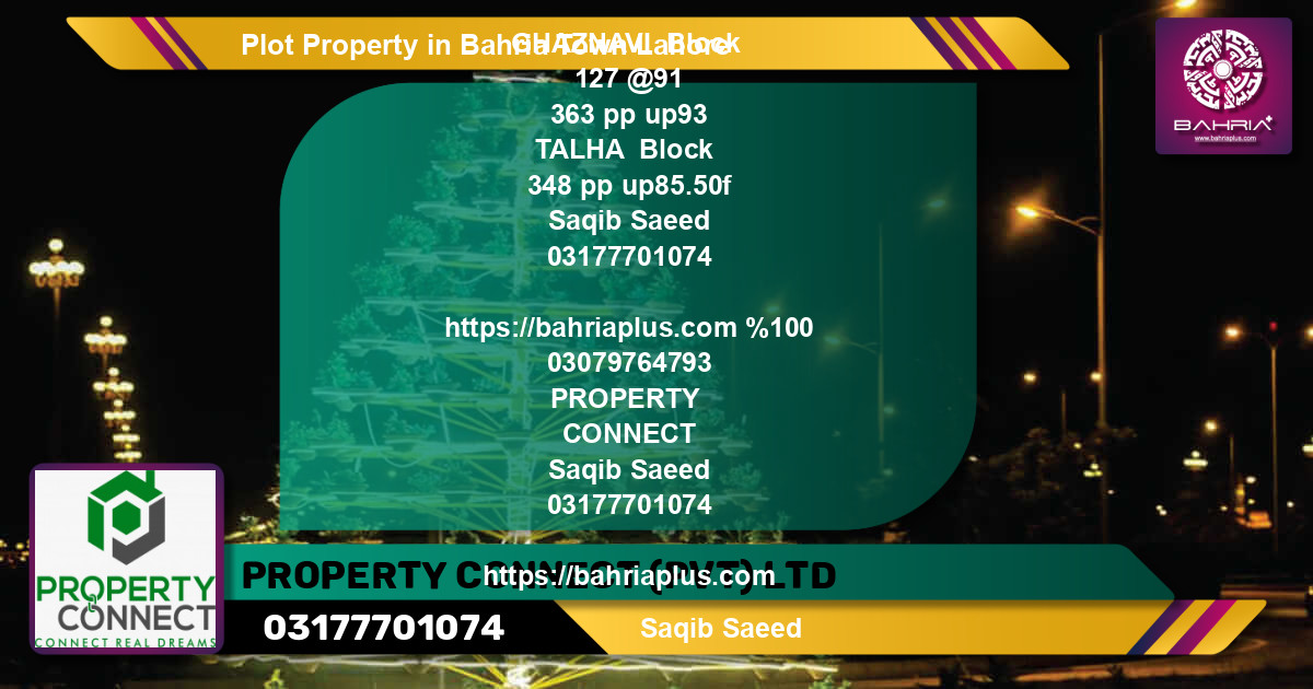 Residential Plot for Sale in Bahria Town, Lahore - (BP-41601)