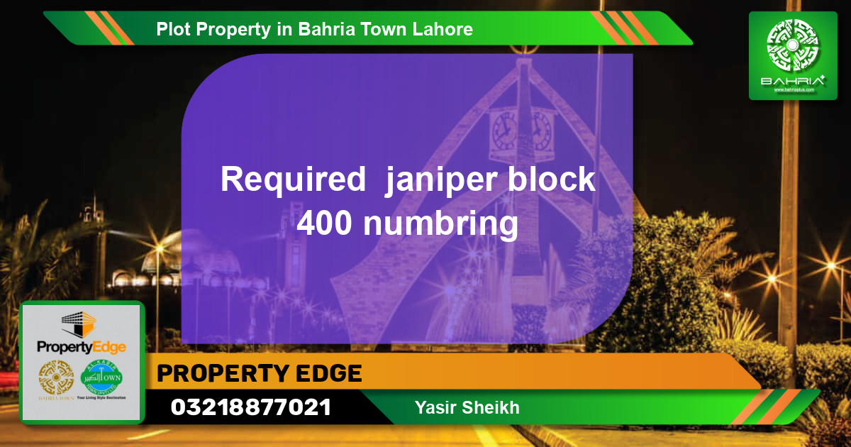 Residential Plot for Sale in Bahria Town, Lahore - (BP-41606)